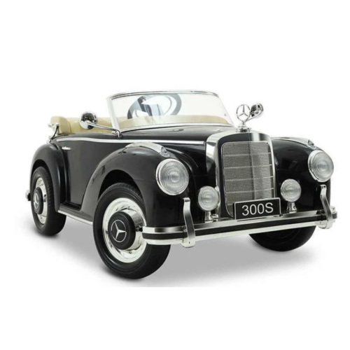 Mercedes 300S 12V Kinderauto Metallic Zwart